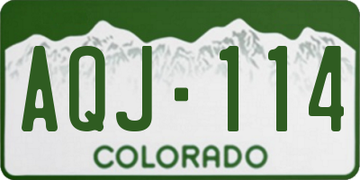 CO license plate AQJ114