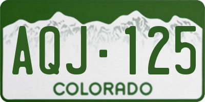 CO license plate AQJ125