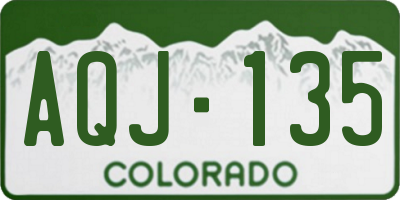 CO license plate AQJ135