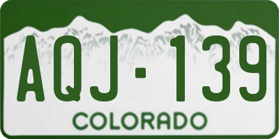 CO license plate AQJ139