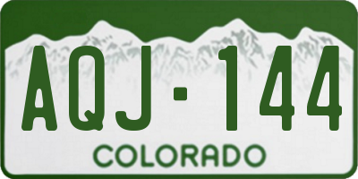 CO license plate AQJ144