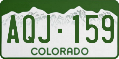 CO license plate AQJ159