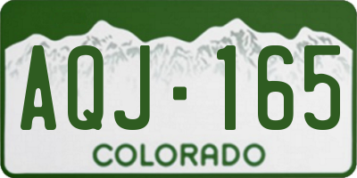 CO license plate AQJ165
