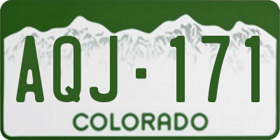 CO license plate AQJ171