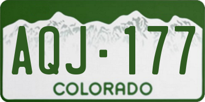 CO license plate AQJ177
