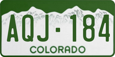 CO license plate AQJ184
