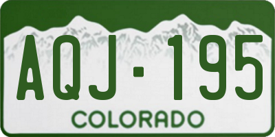 CO license plate AQJ195