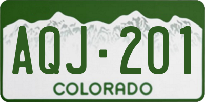 CO license plate AQJ201