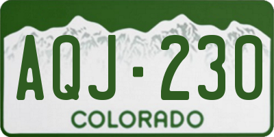 CO license plate AQJ230