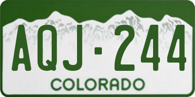 CO license plate AQJ244