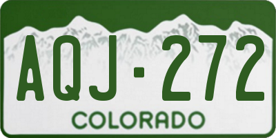 CO license plate AQJ272