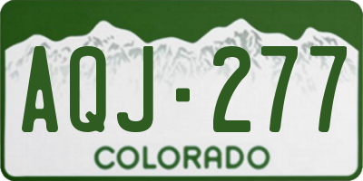 CO license plate AQJ277