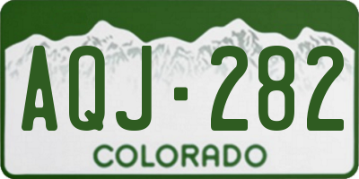 CO license plate AQJ282