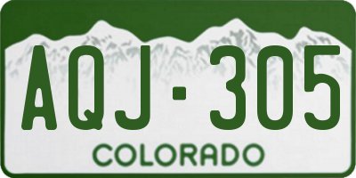 CO license plate AQJ305