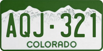CO license plate AQJ321