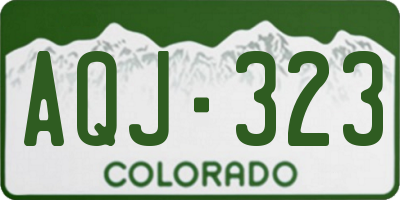 CO license plate AQJ323