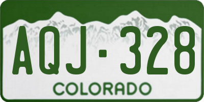 CO license plate AQJ328