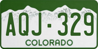 CO license plate AQJ329