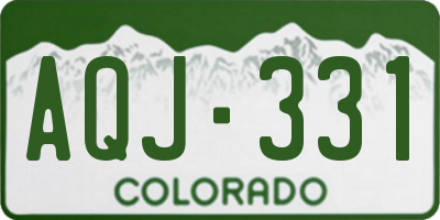 CO license plate AQJ331