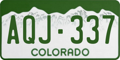 CO license plate AQJ337