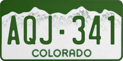 CO license plate AQJ341
