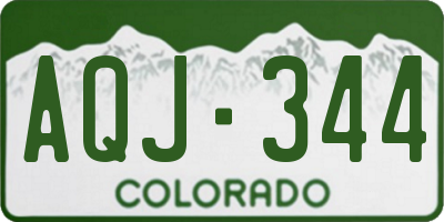 CO license plate AQJ344