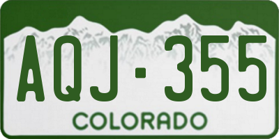 CO license plate AQJ355