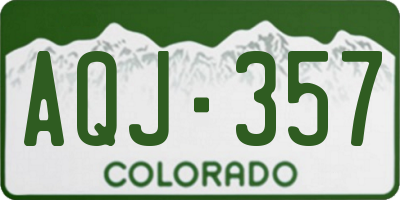 CO license plate AQJ357
