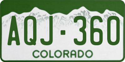 CO license plate AQJ360