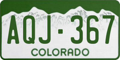CO license plate AQJ367