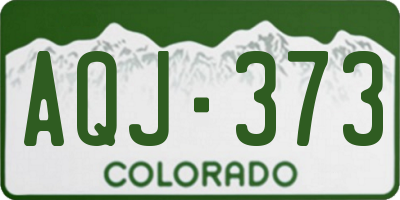 CO license plate AQJ373