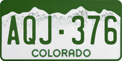 CO license plate AQJ376
