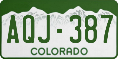 CO license plate AQJ387
