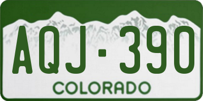 CO license plate AQJ390