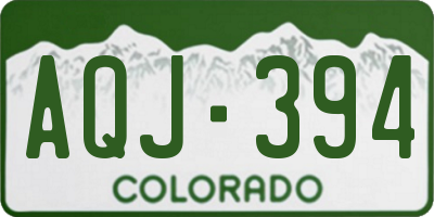CO license plate AQJ394