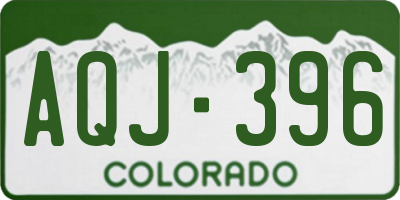 CO license plate AQJ396