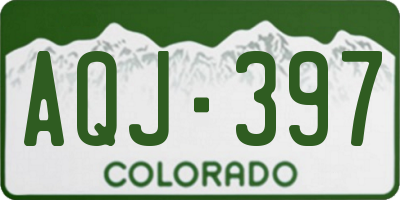 CO license plate AQJ397