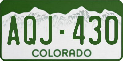CO license plate AQJ430