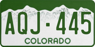 CO license plate AQJ445
