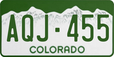 CO license plate AQJ455