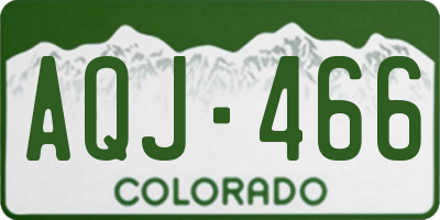CO license plate AQJ466