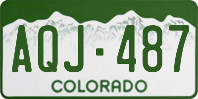 CO license plate AQJ487