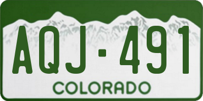 CO license plate AQJ491