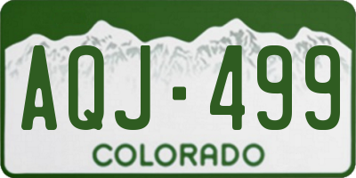 CO license plate AQJ499