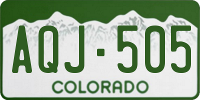 CO license plate AQJ505