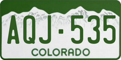 CO license plate AQJ535