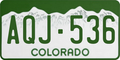 CO license plate AQJ536