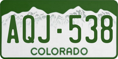 CO license plate AQJ538