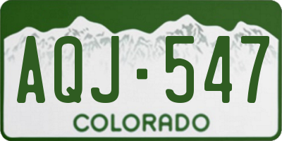 CO license plate AQJ547
