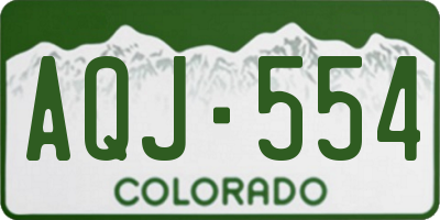 CO license plate AQJ554